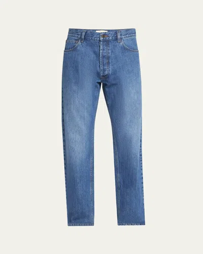 The Row Men's Burt Straight-leg Jeans In Mdblue