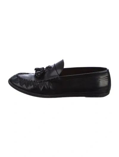Pre-owned The Row Men's Calfskin Loafers In Black