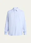 The Row Men's Cardiff Silk Dress Shirt In Light Sky Blue