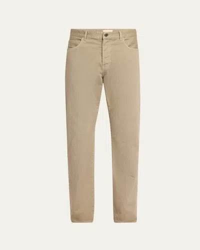 The Row Men's Carlisle Denim Pants In Taupe