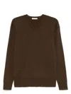 The Row Cashmere Blend V-necked Sweater In Brown
