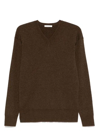 THE ROW MEN'S CASHMERE BLEND V-NECKED SWEATER