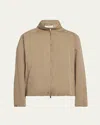 The Row Men's Cotton-cashmere Harrington Jacket In Brown