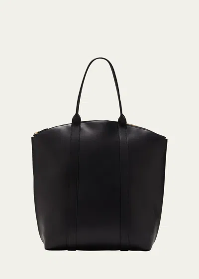 The Row Men's Dante Leather Tote Bag, Xl In Black Shg