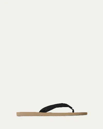 THE ROW MEN'S DUNE LEATHER FLIP FLOP SANDALS