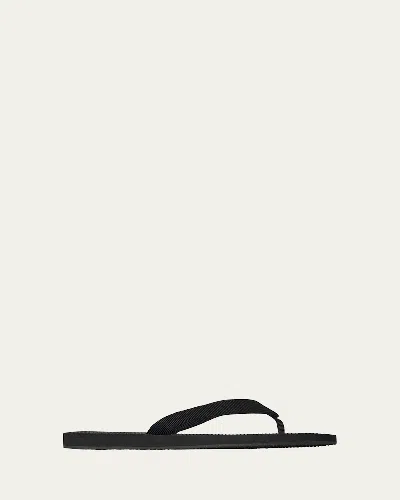 THE ROW MEN'S DUNE LEATHER FLIP FLOP SANDALS