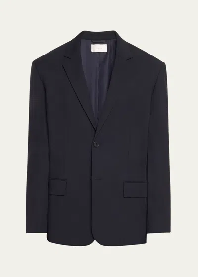 The Row Men's Eligio Loose-fit Wool Sport Coat In Navy