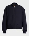 The Row Men's Fenn Wool And Silk Reversible Bomber Jacket In Blue