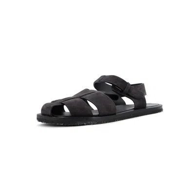 The Row Men's Fisherman Sandals Suede In Black