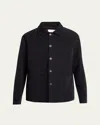 The Row Men's Kian Cotton Moleskin Shirt Jacket In Black