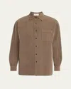 The Row Men's Lancaster Corduroy Sport Shirt In Dark Coffee