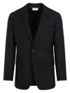 The Row Laydon Single Breasted Wool Jacket In Black