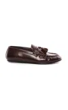 The Row Calfskin Tassel Boyfriend Loafers In Brown
