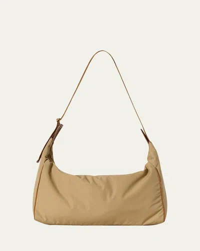 The Row Men's Logan Nylon East-west Bag In Brown