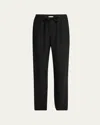 The Row Men's Loose-fit Wool Drawstring Pants In Black