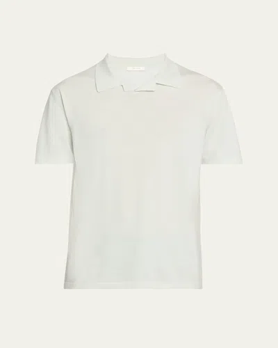 The Row Men's Mauro Wool Polo Shirt In Light Sage