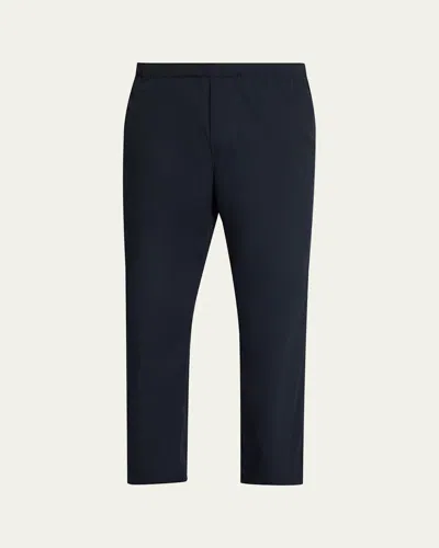 The Row Men's Pascale Stretch Poplin Pants In Blue