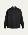 The Row Men's Penn Linen Overshirt In Black