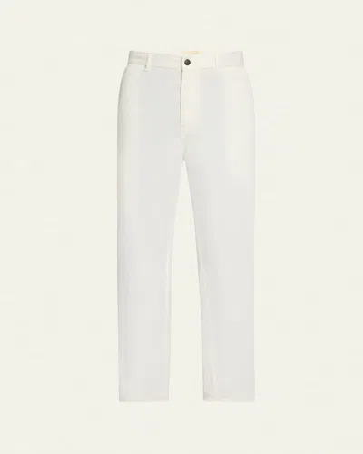 The Row Men's Sankuro Cotton-cashmere Work Pants In White