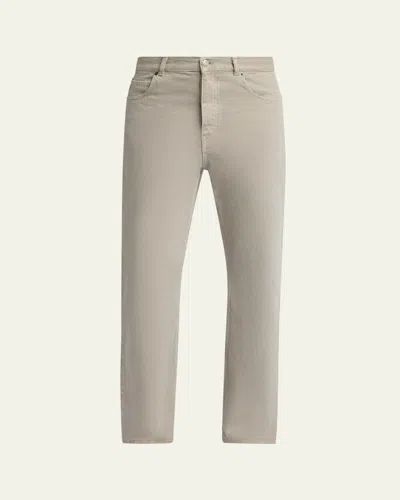The Row Men's Siouxie Garment-dyed Cotton Denim Jeans In Gray