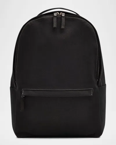 The Row Men's Sisal Canvas Backpack In Black