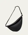 The Row Men's Slouchy Banana Large Crossbody Bag In Black Ans