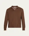 The Row Brown Stafford Polo In Chocolate