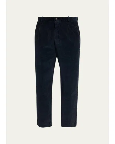 The Row Men's Tuxo Vintage Corduroy Pants In Pewter Blu