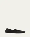 The Row Men's Tyler Suede Moc-toe Loafers In Black