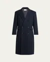 The Row Double Breasted Velasco Coat In Navy