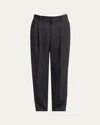 The Row Men's Zev Wool Double-pleated Trousers In Black