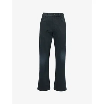 The Row Mens Black Rossen Straight-leg Denim Jeans