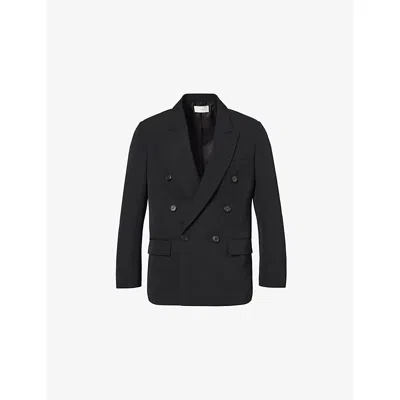 The Row Mens Black Tension Perin Double Breasted Wool Jacket