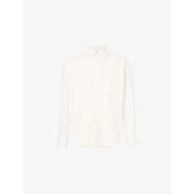 The Row Mens Ivory Marek Relaxed-fit Cotton-poplin Shirt In White
