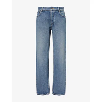 The Row Mens Moe Straight-leg Denim Jeans Faded Vintage In Blue