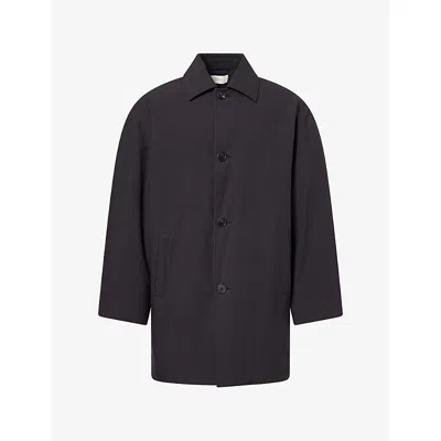The Row Mens Verna Mid-length Cotton Coat Soft Cotton Po