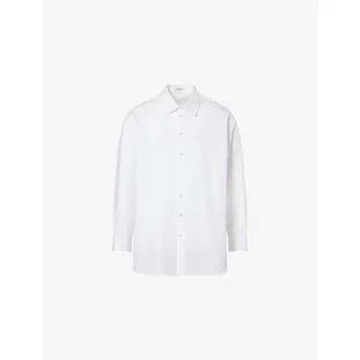 The Row Mens  Lukre Classic Cotton Shirt In White