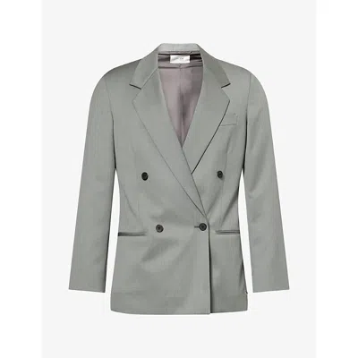 The Row Mens Yani Double-breasted Wool Blazer Light Tailorin In Gray