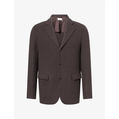 The Row Mens Zach Textured Cashmere Blazer Jacket Soft Casentino In Brown
