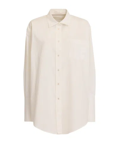 The Row Ment Cotton Long Shirt In White