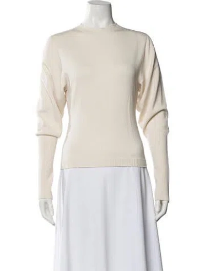 Pre-owned The Row Merino Wool Bateau Neckline Sweater In Blue