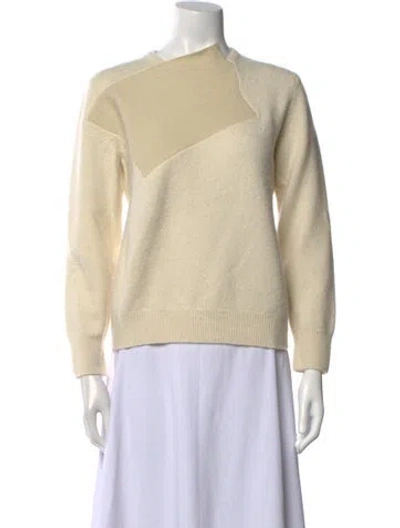 Pre-owned The Row Merino Wool Bateau Neckline Sweater In Neutral