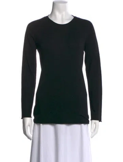 Pre-owned The Row Merino Wool Crew Neck Sweater In Black