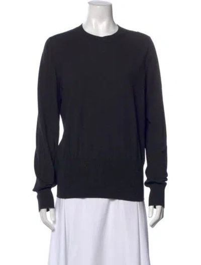 Pre-owned The Row Merino Wool Crew Neck Sweater In Black