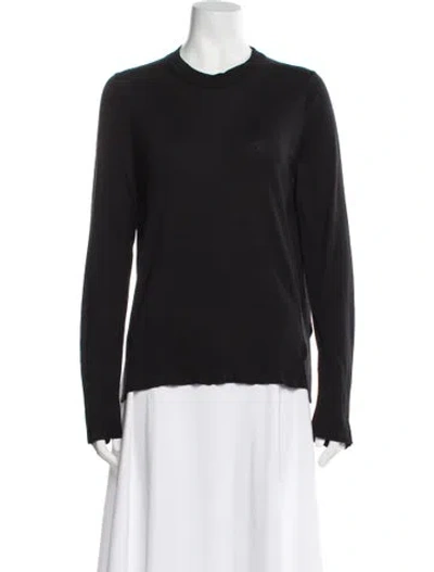 Pre-owned The Row Merino Wool Crew Neck Sweater In Black