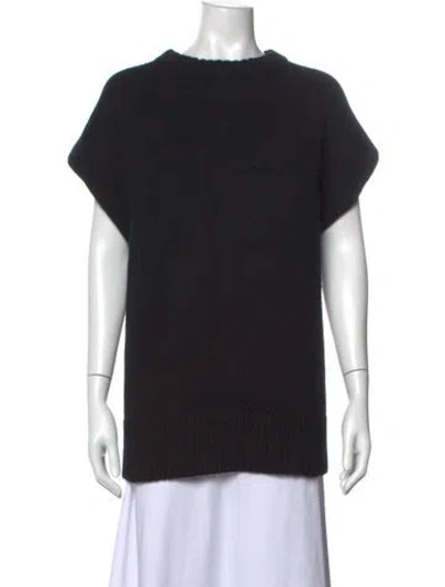 Pre-owned The Row Merino Wool Crew Neck Sweater In Black