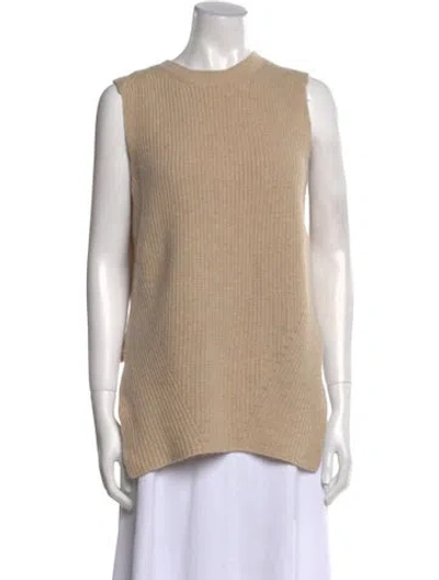 Pre-owned The Row Merino Wool Crew Neck Sweater In Brown