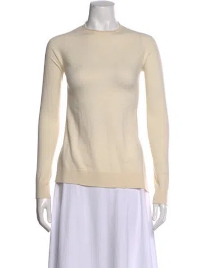 Pre-owned The Row Merino Wool Crew Neck Sweater In Neutral