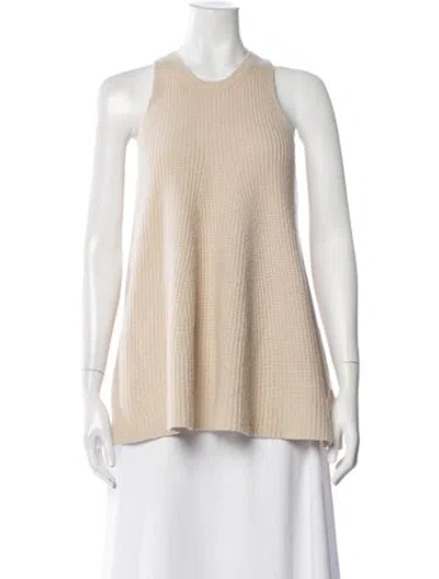 Pre-owned The Row Merino Wool Crew Neck Sweater In Neutral