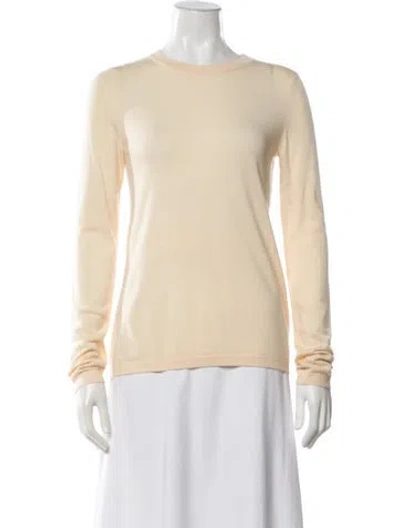 Pre-owned The Row Merino Wool Crew Neck Sweater In Neutrals